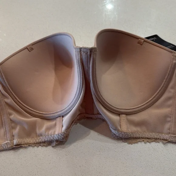 NWT Va Bien Lace Strapless Bra in Nude Size 34 E - Picture 10 of 11